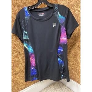FILA Women’s Galaxy Print Activewear Set – Jacket, Tee & Tank (Size Large)